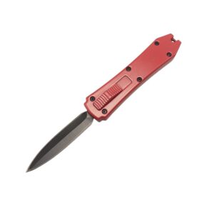 Navaja automática de bolsillo de 3,25 pulgadas, mini navaja automática, detonadora de ataúd, color - rojo