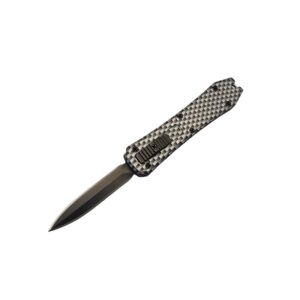Navaja automática de bolsillo de 3,25 PULGADAS, mini navaja automática, de fibra de carbono