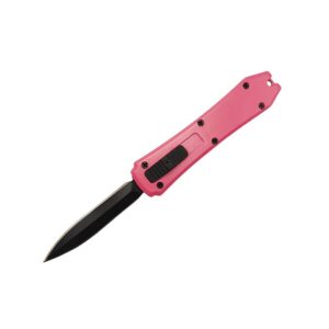 Navaja automática de bolsillo de 3,25 PULGADAS, mini navaja automática, desintegradora de ataúd, color-rosa