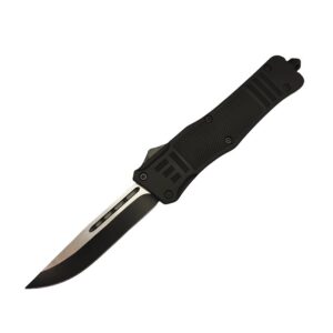 Cuchillo Delta OTF de borde recto de 4 en negro