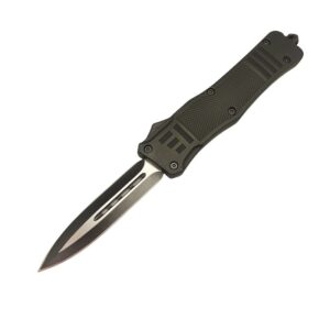 Cuchillo Delta OTF de borde recto de 4 en negro