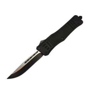Cuchillo OTF Delta de 4 pulgadas - Borde recto negro