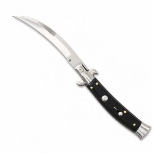 Cuchillo italiano Stiletto de 9 pulgadas - Navaja con hoja de cimitarra