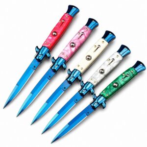 Cuchillo Stiletto plegable para exteriores – Cuchillo multifunción para acampar