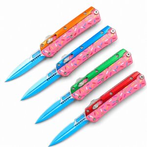 Cuchillo OTF Mini Snake God Donut con mango de zinc